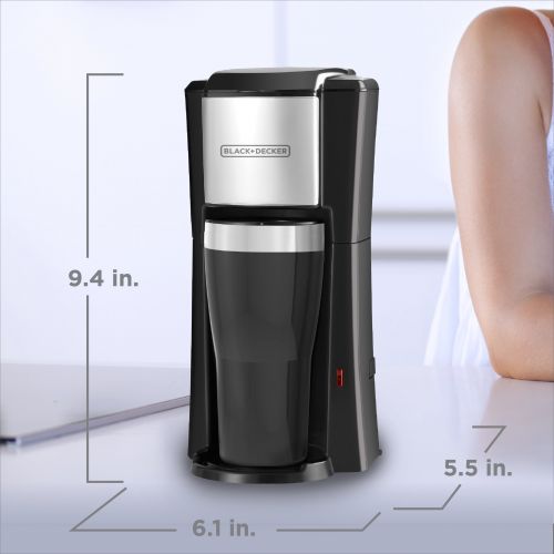  BLACK+DECKER Single Serve Coffee Maker, Black, CM618