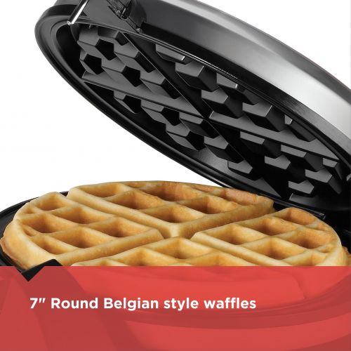  BLACK+DECKER Belgian Flip Waffle Maker, Black/Silver, WM1404S