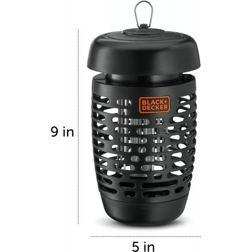  [아마존핫딜][아마존 핫딜] BLACK+DECKER Black & Decker Bug Zapper Electric Lantern with Insect Tray, Cleaning Brush, Light Bulb & Waterproof Design for Indoor & Outdoor Flies, Gnats & Mosquitoes Up to 625 Square Feet