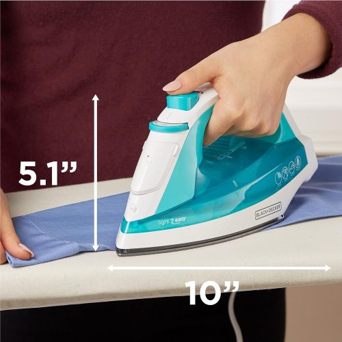  [아마존베스트]BLACK+DECKER Light N Easy Compact Steam Iron, Turquoise, IR1010