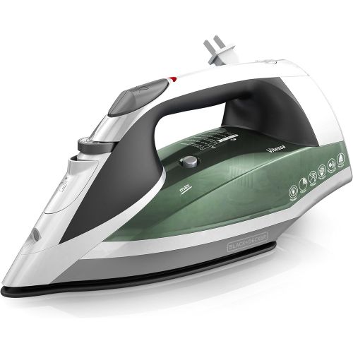  [아마존베스트]BLACK+DECKER Vitessa Advanced Steam Iron with Retractable Cord, Nonstick Soleplate, Sage, ICR2020