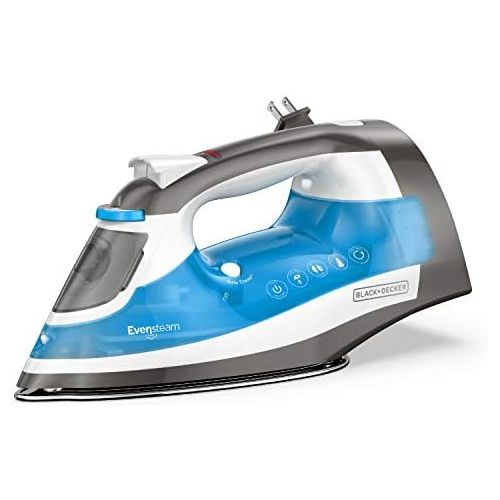  [아마존베스트]BLACK+DECKER ICR19XS One Step Steam Iron with with Stainless Nonstick Soleplate and Cord Reel, Size, Grey