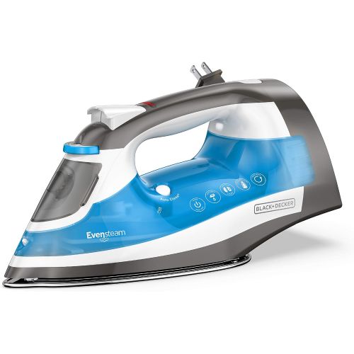  [아마존베스트]BLACK+DECKER ICR19XS One Step Steam Iron with with Stainless Nonstick Soleplate and Cord Reel, Size, Grey