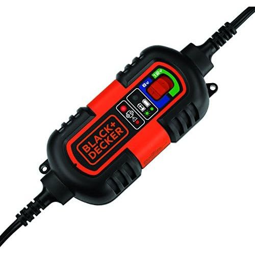  BLACK+DECKER BM3B Fully Automatic 6V/12V Battery Charger/Maintainer with Cable Clamps and O-Ring Terminals