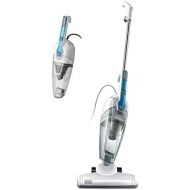 Black & Decker BDST1609 3-in-1 Corded Lightweight Handheld Cleaner & Stick Vacuum Cleaner, White with Aqua Blue