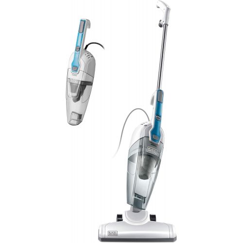  Black & Decker BDST1609 3-in-1 Corded Lightweight Handheld Cleaner & Stick Vacuum Cleaner, White with Aqua Blue