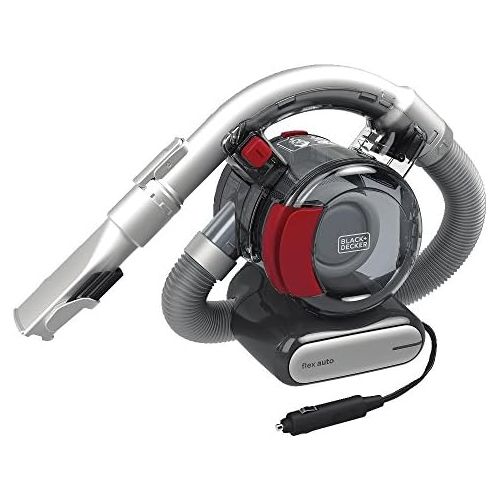  BLACK+DECKER Flex Car Vacuum, 12V Corded (BDH1200FVAV), Iron/Red