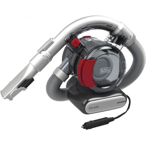  BLACK+DECKER Flex Car Vacuum, 12V Corded (BDH1200FVAV), Iron/Red