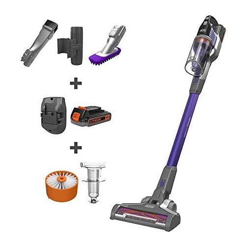  BLACK+DECKER POWERSERIES Extreme Cordless Stick Vacuum for Pets, Purple (BSV2020P)