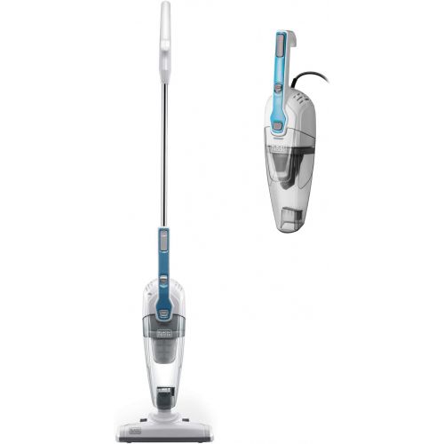  BLACK+DECKER BDST1609 Powerful 3-in-1 Small Handheld Vac with Filter for Hard Floor Lightweight Upright Home Pet Hair, White