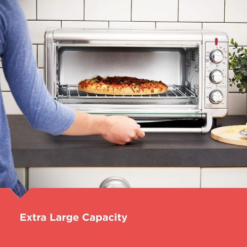  Black+Decker TO3265XSSD Extra Wide Crisp ‘N Bake Air Fry Toaster Oven, Silver, Fits 9 x 13 Pan