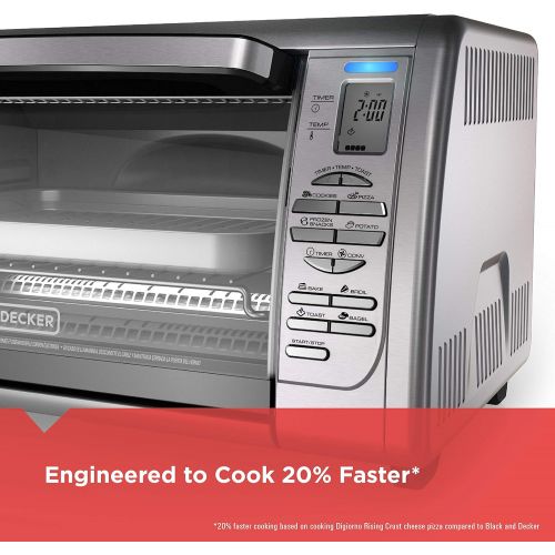  BLACK+DECKER 02648008504 Countertop Convection Toaster Oven, Silver, CTO6335S