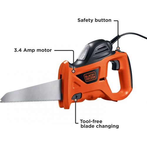  BLACK+DECKER PHS550B 3.4 Amp Powered Handsaw with Storage Bag