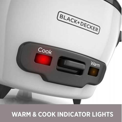  Black+Decker RC503 Uncooked Rice Cooker, 3-cup, White