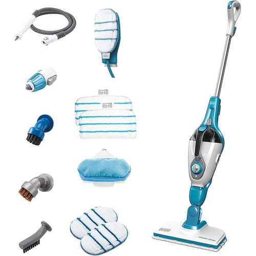  BLACK+DECKER Steam Mop with SteamGlove Handheld Steamer, 7-in-1, Corded (HSMC1361SGP)