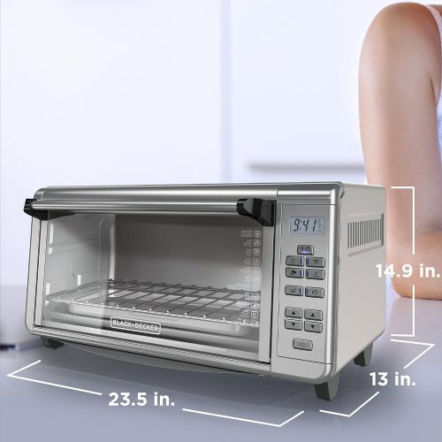  Black+Decker TO3290XSD TO3290XSBD Toaster Oven, 8-Slice, Stainless Steel