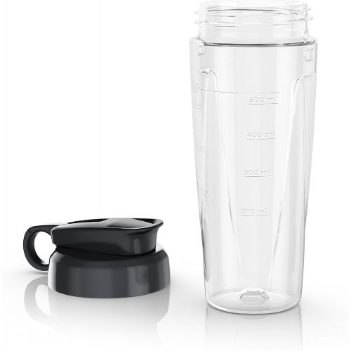  BLACK+DECKER PowerCrush Personal Blender Jar with Travel Lid, Clear, PBJ1650