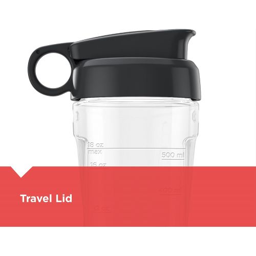  BLACK+DECKER PowerCrush Personal Blender Jar with Travel Lid, Clear, PBJ1650