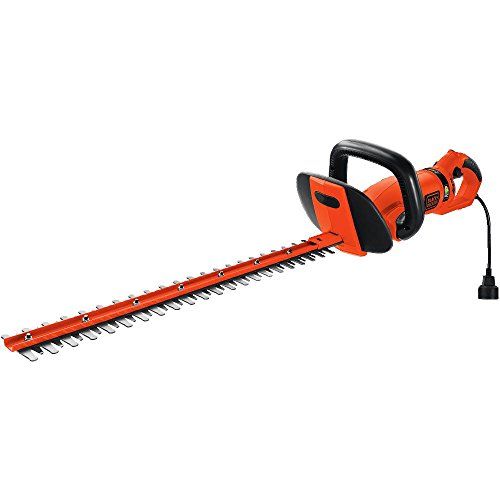  BLACK+DECKER HH2455 3.3-Amp HedgeHog Hedge Trimmer with Rotating Handle And Dual Blade Action Blades, 24