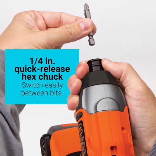  BLACK+DECKER BDCI20B 20V MAX Lithium Impact Driver Baretool