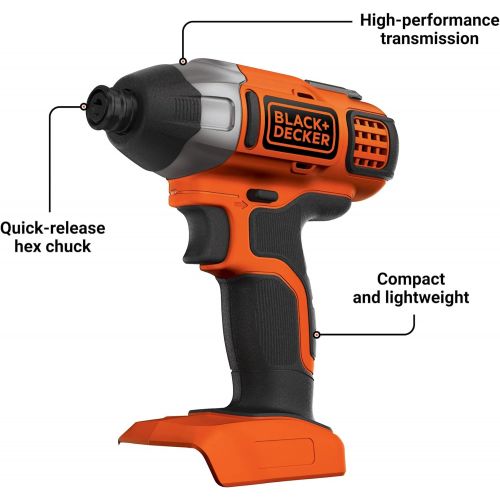  BLACK+DECKER BDCI20B 20V MAX Lithium Impact Driver Baretool