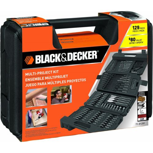  BLACK+DECKER 71-91291 129-Piece Complete Home Essentials Kit,Black & Decker