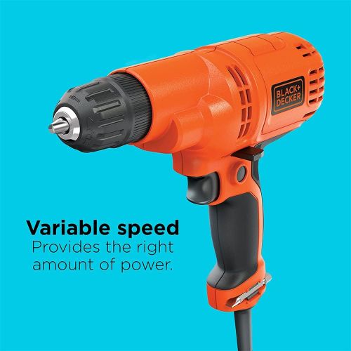  BLACK+DECKER Corded Drill, 5.2-Amp, 3/8-Inch (DR260C)