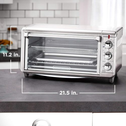  Black+Decker TO3265XSSD Extra Wide Crisp ‘N Bake Air Fry Toaster Oven, Silver, Fits 9 x 13 Pan