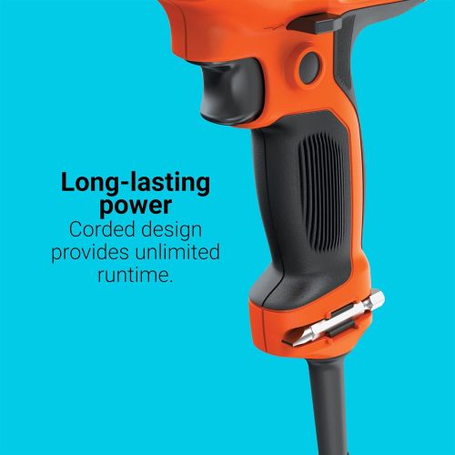  BLACK+DECKER Corded Drill, 6.0-Amp, 3/8-Inch (DR340C)