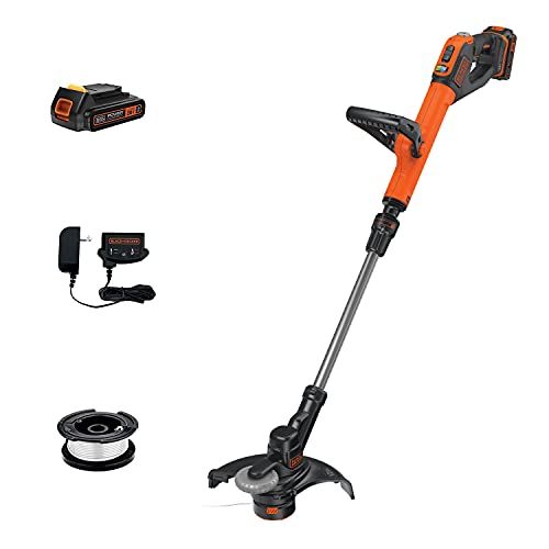  BLACK+DECKER LSTE525 20V MAX Lithium Easy Feed String Trimmer/Edger with 2 Batteries