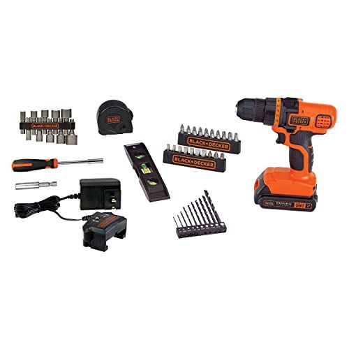  BLACK+DECKER 20V MAX Drill & Home Tool Kit, 44 Piece (LDX50PK)