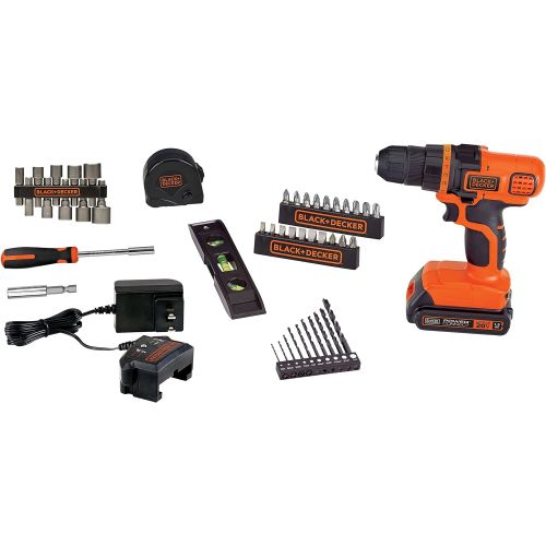  BLACK+DECKER 20V MAX Drill & Home Tool Kit, 44 Piece (LDX50PK)