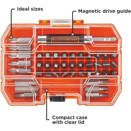  BLACK+DECKER Screwdriver Bit Set, 42-Piece (BDA42SD)