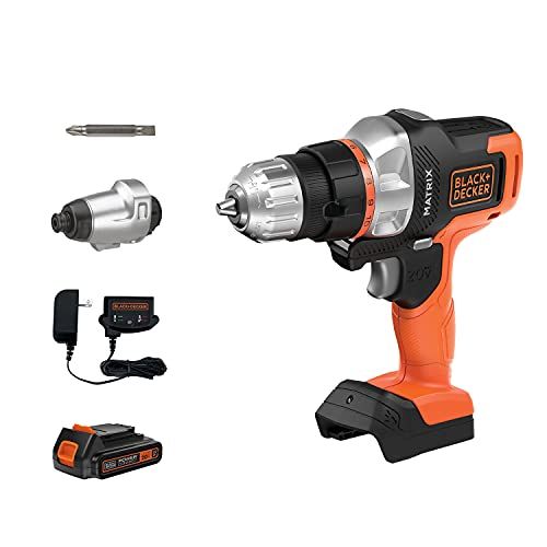  BLACK+DECKER 20V MAX Matrix Cordless Drill Combo Kit, 2-Tool (BDCDMT120IA)