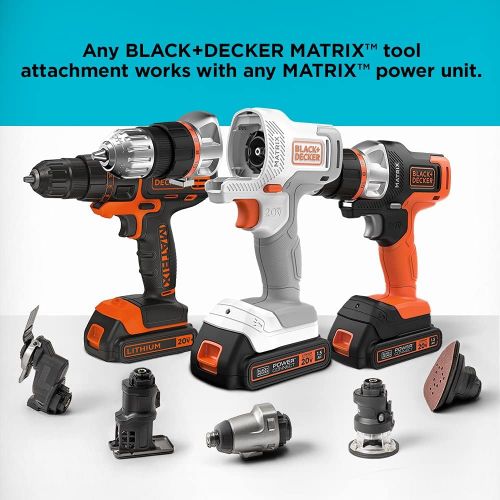  BLACK+DECKER 20V MAX Matrix Cordless Drill Combo Kit, 2-Tool (BDCDMT120IA)