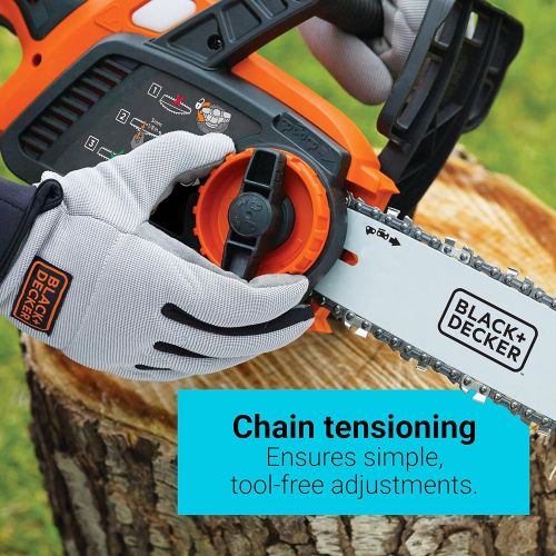  BLACK+DECKER 40V MAX Cordless Chainsaw, 12-Inch, Tool Only (LCS1240B)