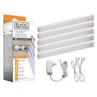 BLACK+DECKER LEDUC9-5WK LED Under Cabinet Kit with Motion Sensor, Dimmable Kitchen Accent Lighting, Tool-Free Install, Warm White 2700k, 9 Length, 5-Bars