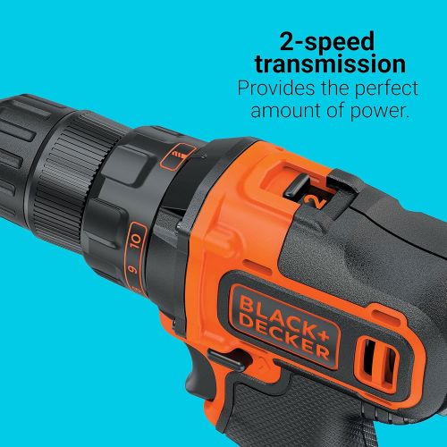  BLACK+DECKER 20V MAX Cordless Drill/Driver Variable Speed (BDCDD220C)