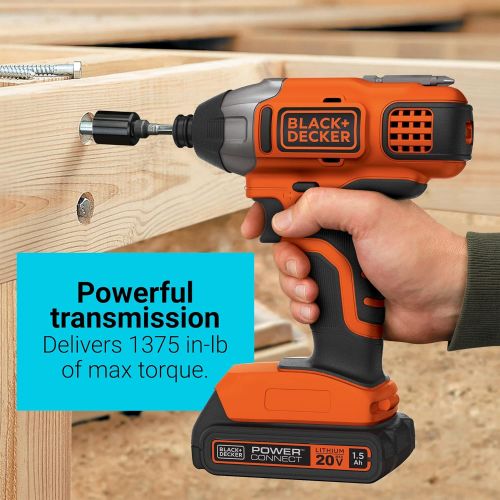  BLACK+DECKER 20V MAX Impact Driver Kit (BDCI20C)