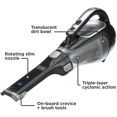  BLACK+DECKER dustbuster Handheld Vacuum, Cordless, Black (BDH2000L)