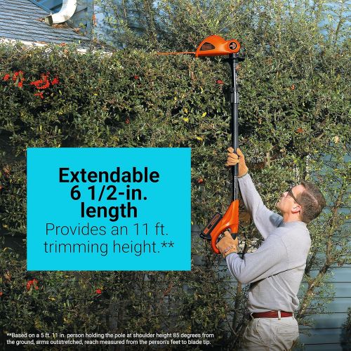  BLACK+DECKER 20V MAX Cordless Hedge Trimmer, 18-Inch, Tool Only (LPHT120B)