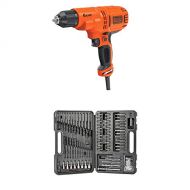 BLACK+DECKER DR340C 6.0 Amp 3/8 Drill/Driver with BLACK+DECKER BDA91109 Combination Accessory Set, 109-Piece