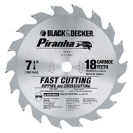 BLACK+DECKER 77-717 Piranha 7-1/4-Inch 18 Tooth ATB Thin Kerf Crosscuttin