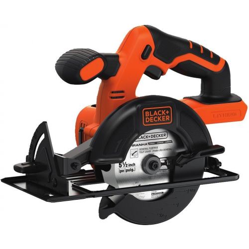  BLACK+DECKER 20V MAX 5-1/2-Inch Cordless Circular Saw, Tool Only with Lithium Battery & Charger (BDCCS20B & LBXR20CK)