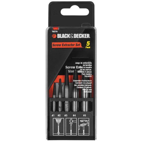  BLACK+DECKER 16270 Screw Extractor Set, 5-Piece