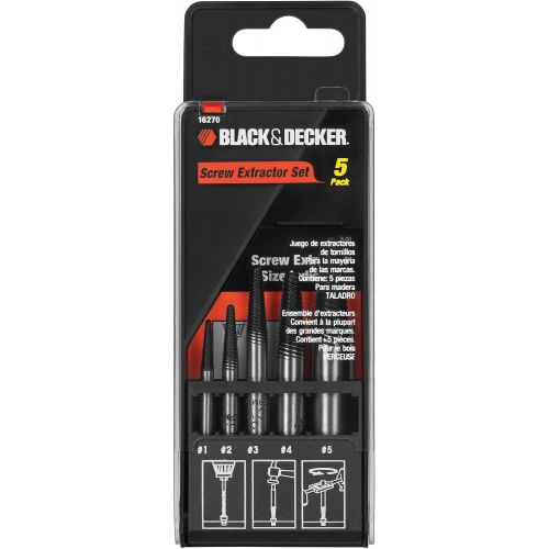  BLACK+DECKER 16270 Screw Extractor Set, 5-Piece