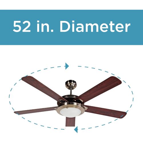  BLACK+DECKER BCF5211R Ceiling Fan, 52 inch, Brown