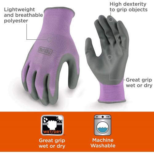  Black & Decker BD511LM Purple Ladies Foam Nitrile Grip Glove