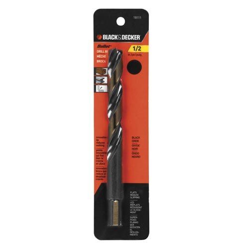  BLACK+DECKER 19111 Bullet Drill Bit, 1/2-Inch