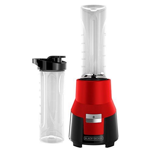  BLACK+DECKER FusionBlade Personal Blender with Two 20oz Personal Blending Jars, Red, PB1002R